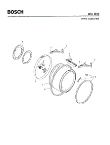 04 - Drum Assembly parts for Bosch Dryer WTA3500 UC/13 from AppliancePartsPros.com
