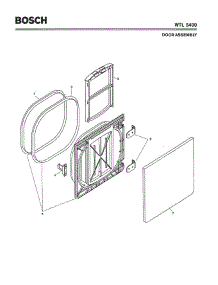 03 - Door Assembly parts for Bosch WTL5400 UC/04 from AppliancePartsPros.com