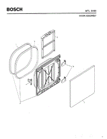 03 - Door Assembly parts for Bosch WTL5400 UC/08 from AppliancePartsPros.com
