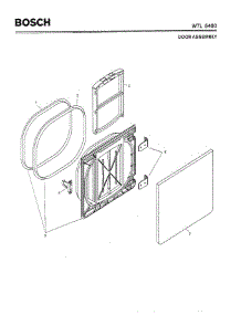 03 - Door Assembly parts for Bosch Dryer WTL5400 UC/10 from AppliancePartsPros.com