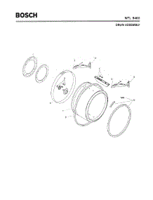 04 - Drum Assembly parts for Bosch Dryer WTL5400 UC/10 from AppliancePartsPros.com