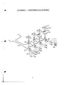 08 - Controls & Tubing parts for Thermador Cooktop CGX304US from AppliancePartsPros.com