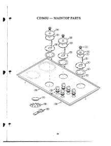 28 - Maintop Parts parts for Thermador Cooktop CD365UB from AppliancePartsPros.com