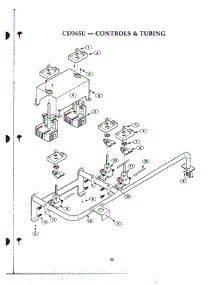 32 - Controls & Tubing parts for Thermador Cooktop CD365UB from AppliancePartsPros.com