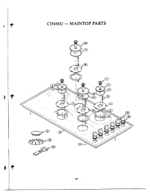 36 - Maintop Parts parts for Thermador Cooktop CD456UW from AppliancePartsPros.com