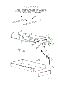 08 - Gas And Electric Component Parts parts for Thermador Cooktop SGC304R from AppliancePartsPros.com