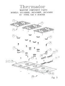 06 - Maintop Component Parts parts for Thermador SGCS456RB S\N 9803 from AppliancePartsPros.com