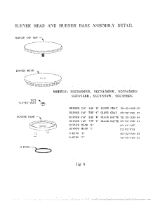 10 - Burner Head & Burner Base Assy Detail parts for Thermador SGCS456RS S\N 9803 from AppliancePartsPros.com