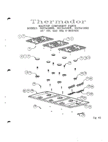 06 - Maintop Component Parts parts for Thermador Cooktop SGCS456RS from AppliancePartsPros.com