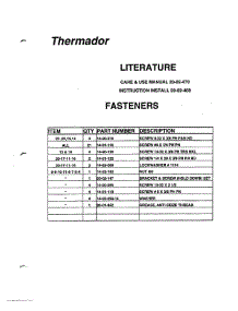 19 - Literature, Fasteners parts for Thermador Cooktop SGC456RB from AppliancePartsPros.com