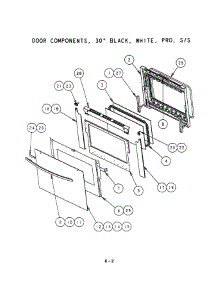 10 - Door 30`` parts for Thermador Wall Oven S301T from AppliancePartsPros.com