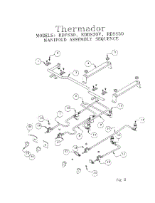 04 - Sequence Manifold Assembly parts for Thermador RDF30QB S/N 9708 & UP from AppliancePartsPros.com