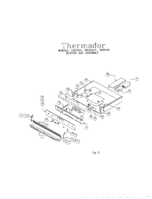 05 - Burner Box Assembly parts for Thermador Range RDDS30V from AppliancePartsPros.com