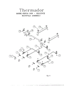 06 - Non-Sequence Manifold Assy parts for Thermador RDF30QB S/N 9708 & UP from AppliancePartsPros.com