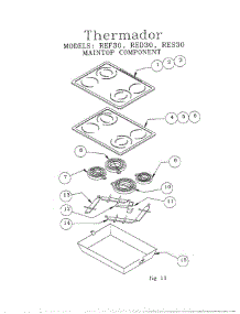 13 - Maintop Component parts for Thermador Range RDDS30V from AppliancePartsPros.com