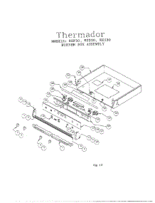 14 - Burner Box parts for Thermador Range RDFS30 from AppliancePartsPros.com