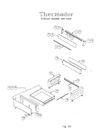 22 - Storage Drawer & Base parts for Thermador RES30W S/N 9708 & UP from AppliancePartsPros.com
