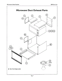 06 - Microwave Duct Exhaust parts for Thermador Oven SM272B from AppliancePartsPros.com