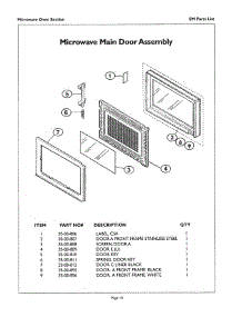 10 - Microwave Main Door parts for Thermador Oven SM272W from AppliancePartsPros.com