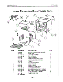 17 - Lower Convection Oven Module parts for Thermador Oven SM272W from AppliancePartsPros.com