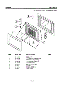 06 - Microwave Main Door parts for Thermador MT30W AFTER S/N 8204 from AppliancePartsPros.com