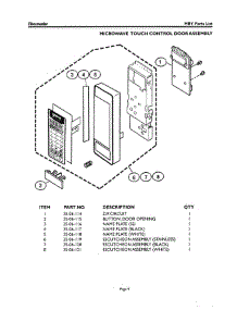 08 - Microwave Touch Control Door parts for Thermador MBYB AFTER S/N 8204 from AppliancePartsPros.com