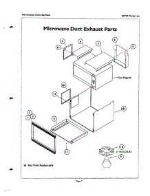 06 - Microwave Duct Exhaust parts for Thermador Range SMW272W from AppliancePartsPros.com