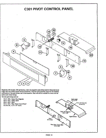 09 - C301 Pivot Control Panel parts for Thermador Wall Oven C271U from AppliancePartsPros.com
