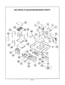 03 - Upper Plenum parts for Thermador Range CM301S from AppliancePartsPros.com