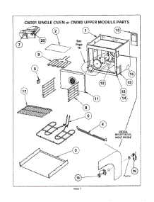 06 - Upper Oven Module parts for Thermador Range CM302S from AppliancePartsPros.com