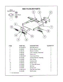 11 - Mid Plenum parts for Thermador Range CM302S from AppliancePartsPros.com