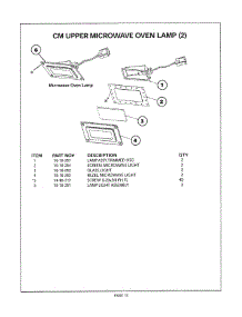13 - Upper Oven Lamp parts for Thermador Range CM301S from AppliancePartsPros.com