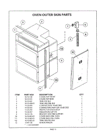 15 - Oven Outer Skin parts for Thermador Range CM301W from AppliancePartsPros.com