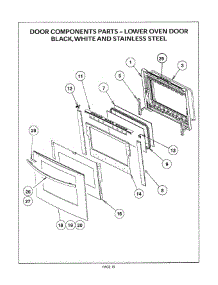 18 - Lower Oven Door parts for Thermador Range CM302S from AppliancePartsPros.com