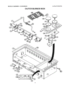10 - Outer Burner Box parts for Thermador Grill & Smoker CGBD48RSBX from AppliancePartsPros.com