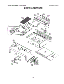 12 - Inner Burner Box parts for Thermador Grill & Smoker CGBD48RX from AppliancePartsPros.com