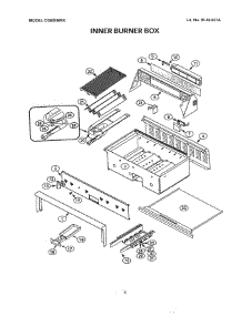 04 - Inner Burner Box parts for Thermador Grill & Smoker CGBD36RX from AppliancePartsPros.com