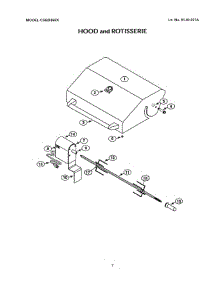 06 - Hood And Rotisserie parts for Thermador Grill & Smoker CGBD36RX from AppliancePartsPros.com