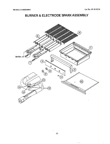22 - Burner & Electrode Spark Assy parts for Thermador Grill & Smoker CGBD30RX from AppliancePartsPros.com