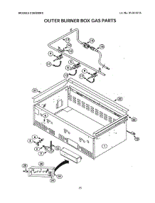 24 - Outer Burner Box parts for Thermador Grill & Smoker CGBD30RX from AppliancePartsPros.com