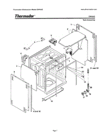 06 - Tank Assembly parts for Thermador Dishwasher DW44ZS from AppliancePartsPros.com