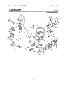 10 - Circulation Motor Pump parts for Thermador Dishwasher DW44ZB from AppliancePartsPros.com