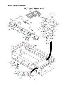 18 - Outer Burner Box parts for Thermador Grill & Smoker CGB48RU from AppliancePartsPros.com