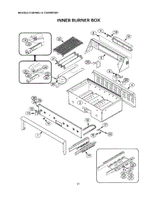 20 - Inner Burner Box parts for Thermador Grill & Smoker CGB48RSBU from AppliancePartsPros.com