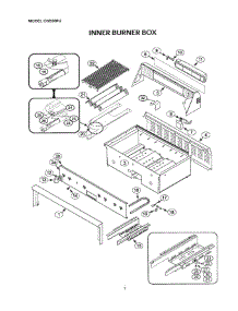 06 - Inner Burner Box parts for Thermador Grill & Smoker CGB36RU from AppliancePartsPros.com