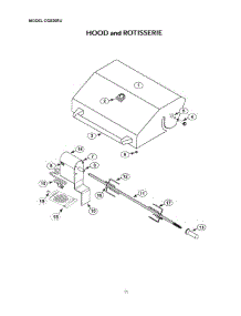 10 - Hood And Rotisserie parts for Thermador Grill & Smoker CGB36RU from AppliancePartsPros.com