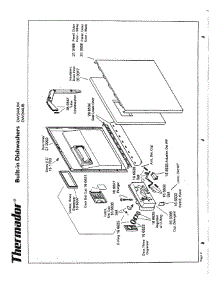 03 - Door parts for Thermador Dishwasher DW244UB from AppliancePartsPros.com