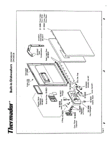 08 - Door parts for Thermador Dishwasher DW245UW from AppliancePartsPros.com