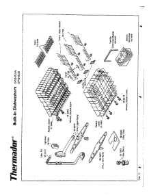 12 - Racks parts for Thermador Dishwasher DW245UW from AppliancePartsPros.com
