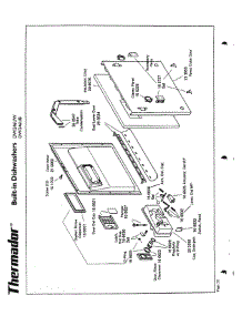 20 - Door parts for Thermador Dishwasher DWI246UW from AppliancePartsPros.com